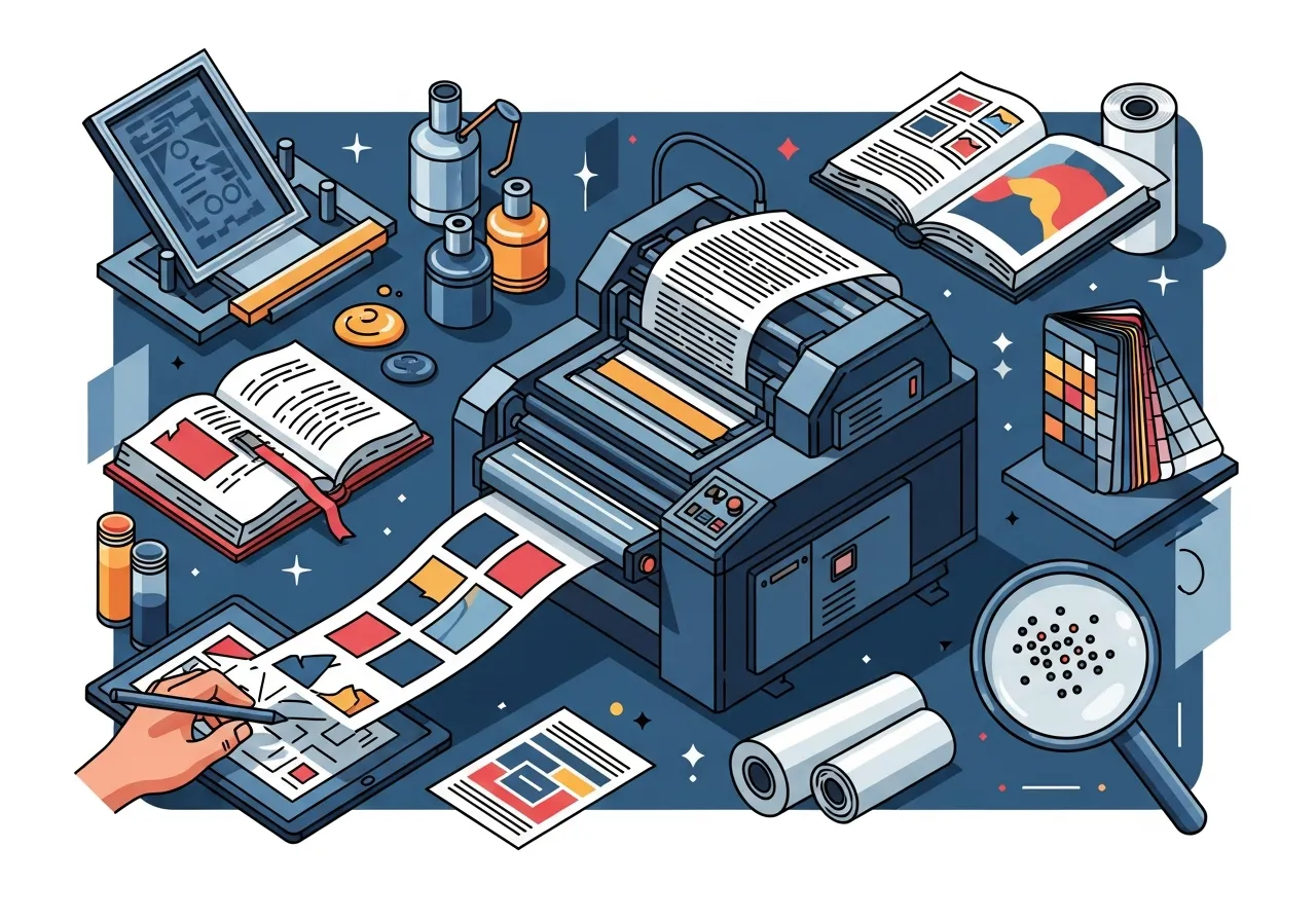 Professional printing services illustration